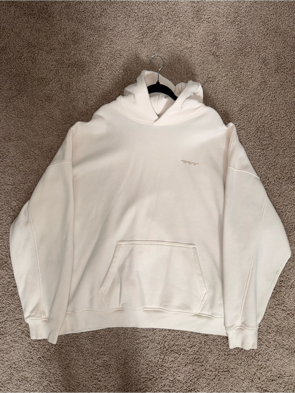 Abercrombie & Fitch Off-White Pullover Hoodie